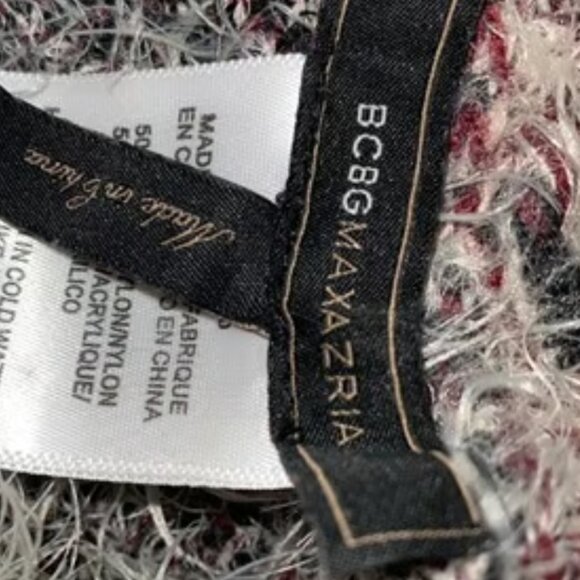 BCBGMAXAZRIA Azria Eyelash Fuzzy Quiet Luxury Sweater XS/S Boho Cozycore Poncho - Picture 3 of 4